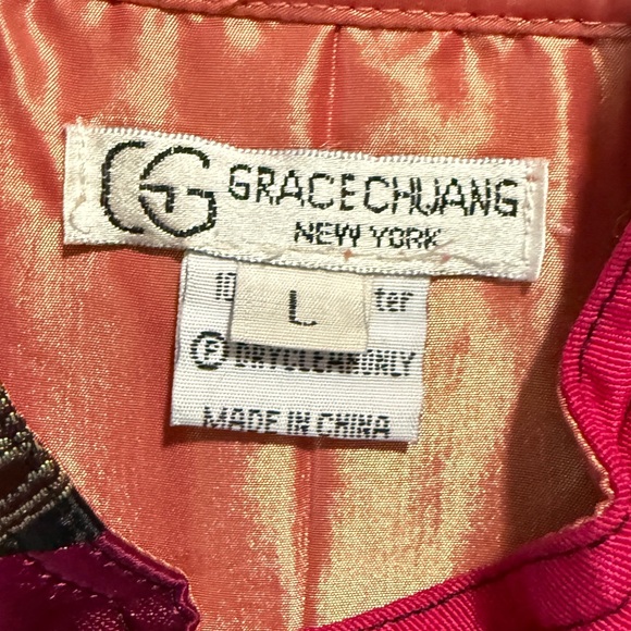 Grace Chuang Y2K Quilted Patchwork 100% Silk Jacket - Picture 4 of 9